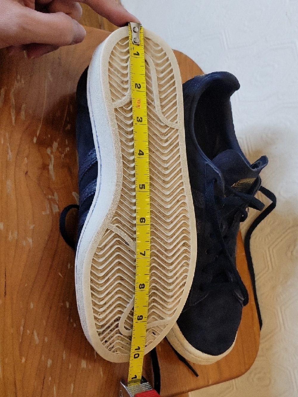 adidas Campus Sneakers - Navy Suede Gold Branding Size US 6.5 - Picture 10 of 10